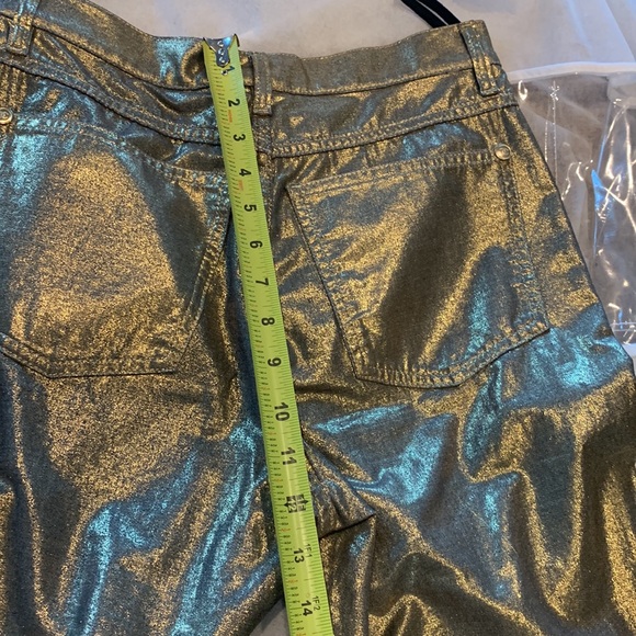 🔥LAST CHANCE 💯 AUTH CHANEL Gold straight Leg PANTS - Picture 14 of 15
